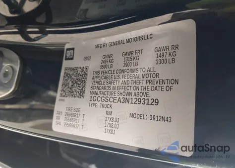 2022 Chevrolet Colorado 2Wd Short Box Lt из США, поврежденный, VIN 1GCGSCEA3N1293129